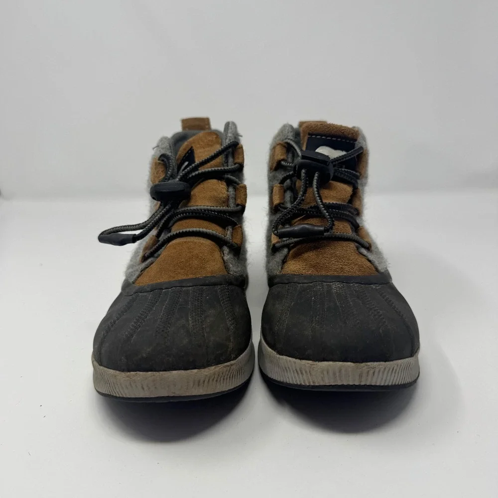 Sorel Out N About III Classic Duck Boots Grey Brown Waterproof NY4563-224 Size 5
